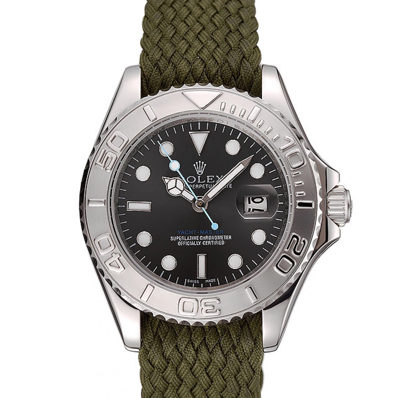Rolex Green Green Bracelet Master Dial Fabric Yacht 1453869 0816